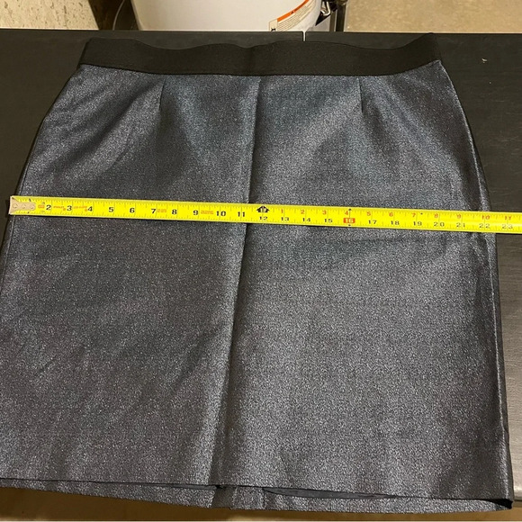 Ann Taylor LOFT Short Skirt Blue Metallic Shimmery Size 16 - Picture 9 of 10